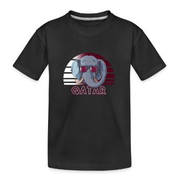 Qatar - Kids' Premium Organic T-Shirt - black - Front