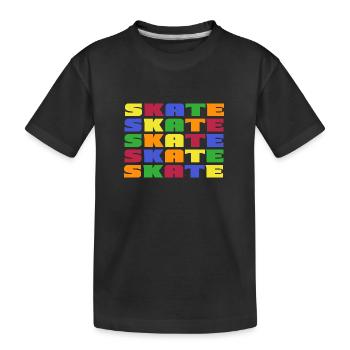 skater skateboard sk8 freestyle skateboarder - Kinder Premium Bio T-Shirt - Schwarz - Vorne
