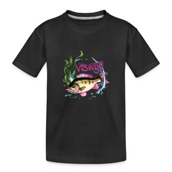 Femme de mer robuste Découvrez le style perche maritime! - T-shirt bio Premium Enfant - noir - Devant
