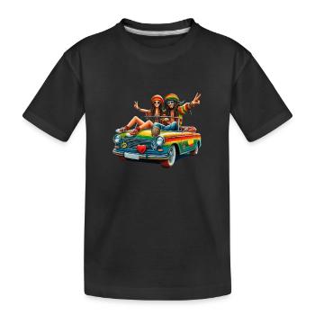 Voyage d’été rastafari en grand - T-shirt bio Premium Enfant - noir - Devant