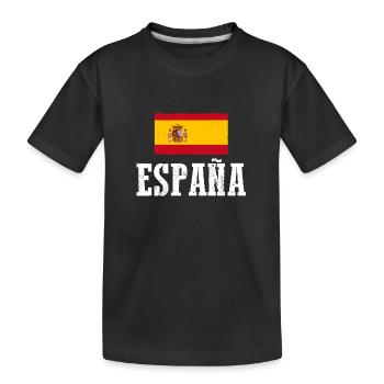 Espagnols Espagne - T-shirt bio Premium Enfant - noir - Devant