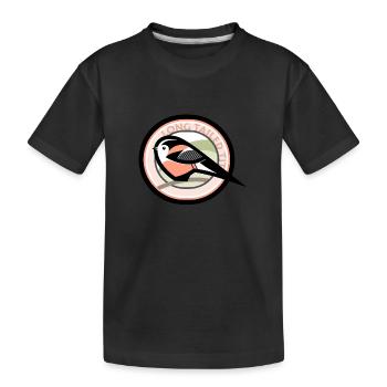 Long-Tailed Tit - Kids' Premium Organic T-Shirt - black - Front