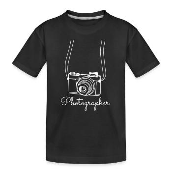 The Photographer - Kinder Premium Bio T-Shirt - Schwarz - Vorne