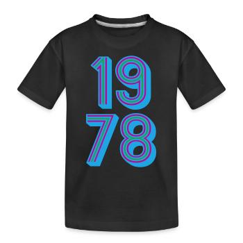 1978 Année de naissance | Couleurs changeantes - T-shirt bio Premium Enfant - noir - Devant