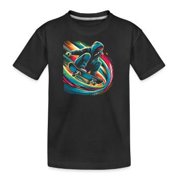 Skateur - T-shirt bio Premium Enfant - noir - Devant