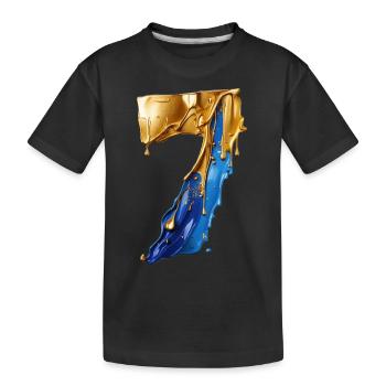 NR. 7 NUMMER 7 COOL 7. GEBURTSTAG - Kinder Premium Bio T-Shirt - Schwarz - Vorne