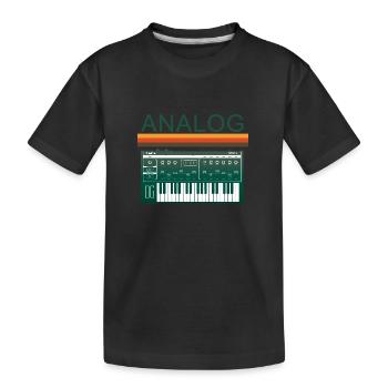 Analoger Vintage-Synthesizer - Kinder Premium Bio T-Shirt - Schwarz - Vorne
