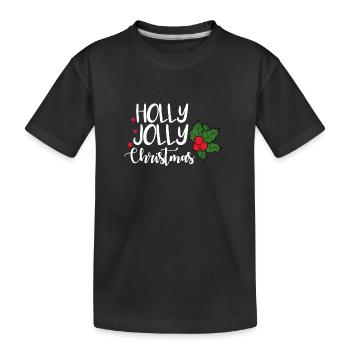 Holly Jolly Noël - T-shirt bio Premium Enfant - noir - Devant