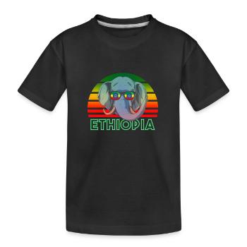 Ethiopia - Kids' Premium Organic T-Shirt - black - Front