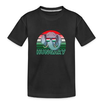 Ungarn - Kinder Premium Bio T-Shirt - Schwarz - Vorne