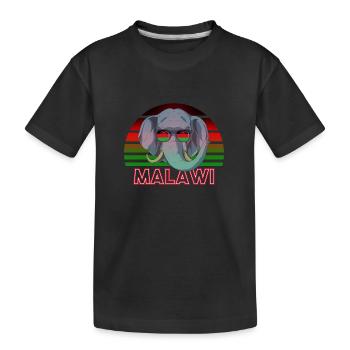 Malawi - Kids' Premium Organic T-Shirt - black - Front