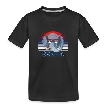 Serbien - Kinder Premium Bio T-Shirt - Schwarz - Vorne