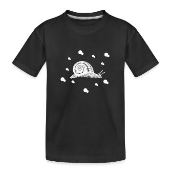 Schnecke - Tier Ackerschnecke Naturschutz - Kinder Premium Bio T-Shirt - Schwarz - Vorne
