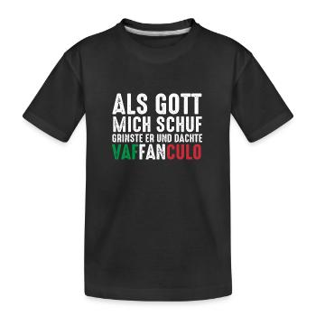 Italien Italiener Vaffanculo - Kinder Premium Bio T-Shirt - Schwarz - Vorne