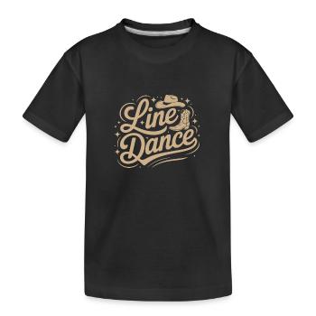 Line Dance mein Hobby - meine Passion - mein Ding - Kinder Premium Bio T-Shirt - Schwarz - Vorne