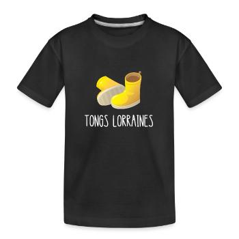 tongs lorraines - T-shirt bio Premium Enfant - noir - Devant