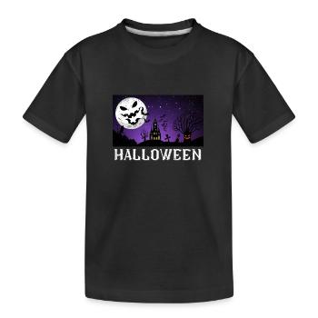 Halloween Haunted Manor - Kids' Premium Organic T-Shirt - black - Front