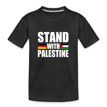 Stand with palestine - Kinder Premium Bio T-Shirt - Schwarz - Vorne