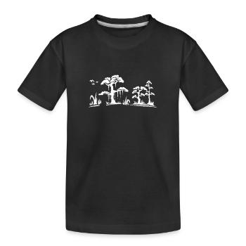 Forêt - T-shirt bio Premium Enfant - noir - Devant