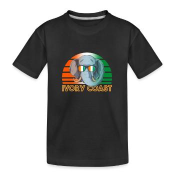 Côte d’Ivoire - T-shirt bio Premium Enfant - noir - Devant
