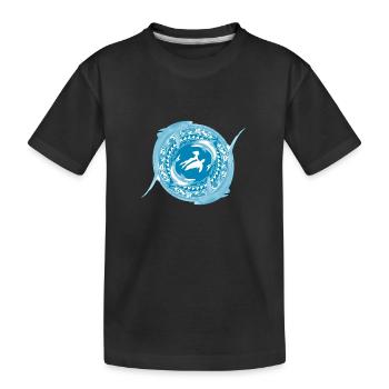 Kind von Poseidon - Kinder Premium Bio T-Shirt - Schwarz - Vorne