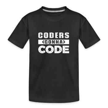 Programmier Witz - Kinder Premium Bio T-Shirt - Schwarz - Vorne