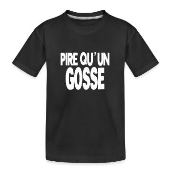 pire qu'un gosse - T-shirt bio Premium Enfant - noir - Devant