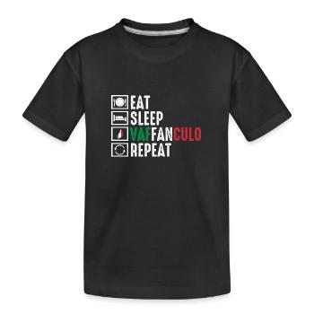 Italien Italiener Vaffanculo - Kinder Premium Bio T-Shirt - Schwarz - Vorne