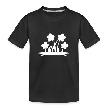 Fleur symbole plante symbole - T-shirt bio Premium Enfant - noir - Devant
