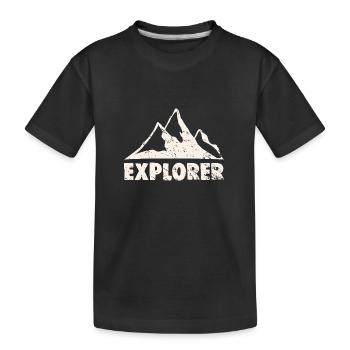 EXPLORATEUR - T-shirt bio Premium Enfant - noir - Devant