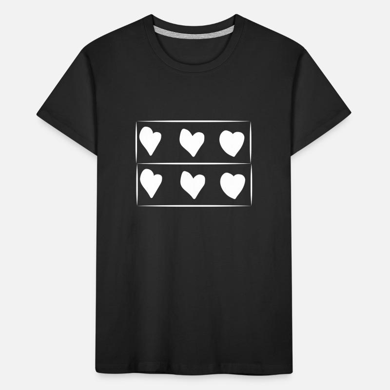 Six Hearts Heart Rectangle Pattern Kids' Premium Organic T-Shirt