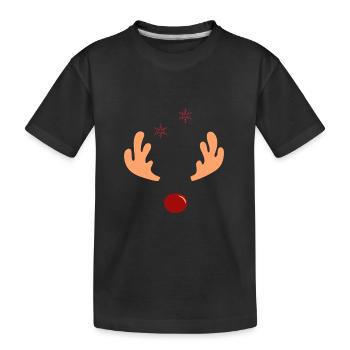 Rentier - Kinder Premium Bio T-Shirt - Schwarz - Vorne