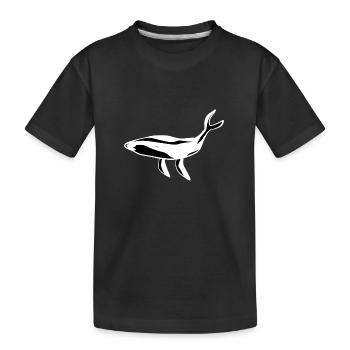 Symbole de l’écosystème animal marin animal animal de baleine - T-shirt bio Premium Enfant - noir - Devant