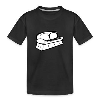 Canapé Symbole Salon Salon Meubles Gris - T-shirt bio Premium Enfant - noir - Devant