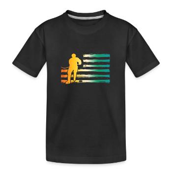 Joueurs de hockey sur glace Hockey sur glace - T-shirt bio Premium Enfant - noir - Devant