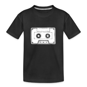 Cassette de musique Cassette audio - T-shirt bio Premium Enfant - noir - Devant