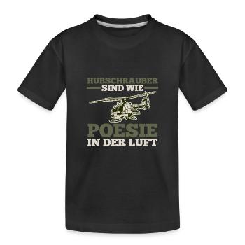Pilote Hélicoptère Hélicoptère - T-shirt bio Premium Enfant - noir - Devant