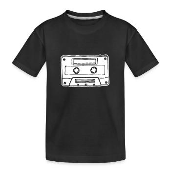 Cassette de musique Cassette audio - T-shirt bio Premium Enfant - noir - Devant
