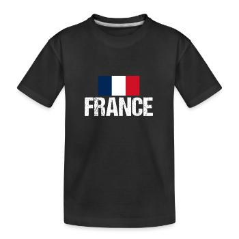 Français Français France - T-shirt bio Premium Enfant - noir - Devant