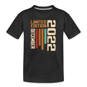 Dezember 2022 - 2022 Dezember - Kinder Premium Bio T-Shirt - Schwarz - Vorne