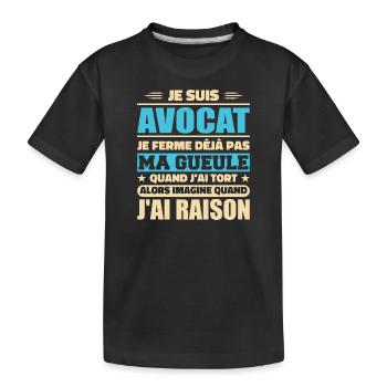 Ich bin Anwalt - Anwalt Humor Geschenk - Kinder Premium Bio T-Shirt - Schwarz - Vorne