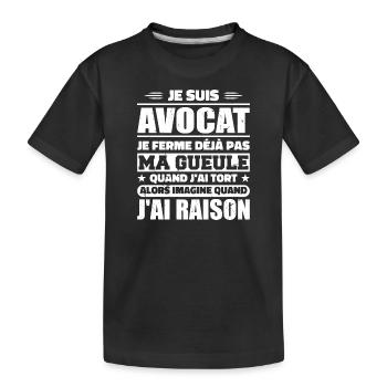 Ich bin Anwalt - Anwalt Humor Geschenk - Kinder Premium Bio T-Shirt - Schwarz - Vorne