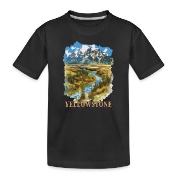 Cowboy Riding Horse Yellowstone TV Series Y Rip - Kids' Premium Organic T-Shirt - black - Front