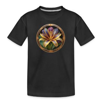 Fleur de lilas épanouie - T-shirt bio Premium Enfant - noir - Devant