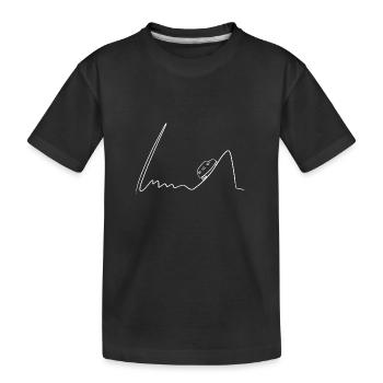 courbe d’onde de la ligne d’entraînement de la voiture - T-shirt bio Premium Enfant - noir - Devant