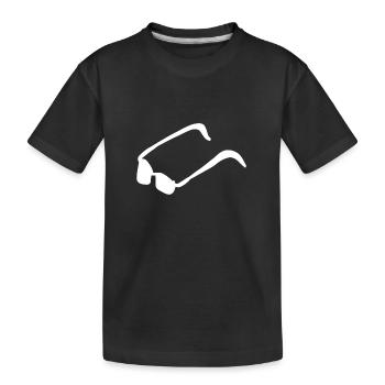 Lunettes de soleil Lunettes Nerd - T-shirt bio Premium Enfant - noir - Devant