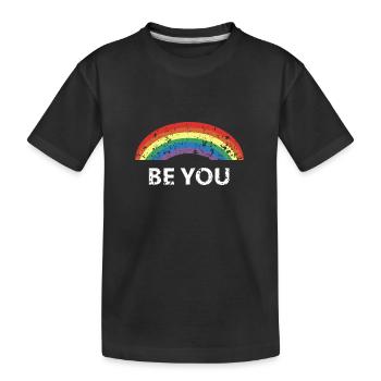 be you - Kids' Premium Organic T-Shirt - black - Front