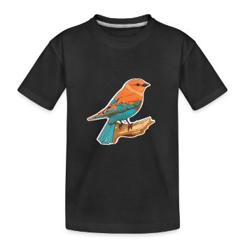 Oiseau fantastique - T-shirt bio Premium Enfant - noir - Devant