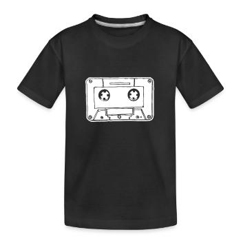 Cassette de musique Cassette audio - T-shirt bio Premium Enfant - noir - Devant