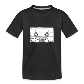 Cassette de musique Cassette audio - T-shirt bio Premium Enfant - noir - Devant